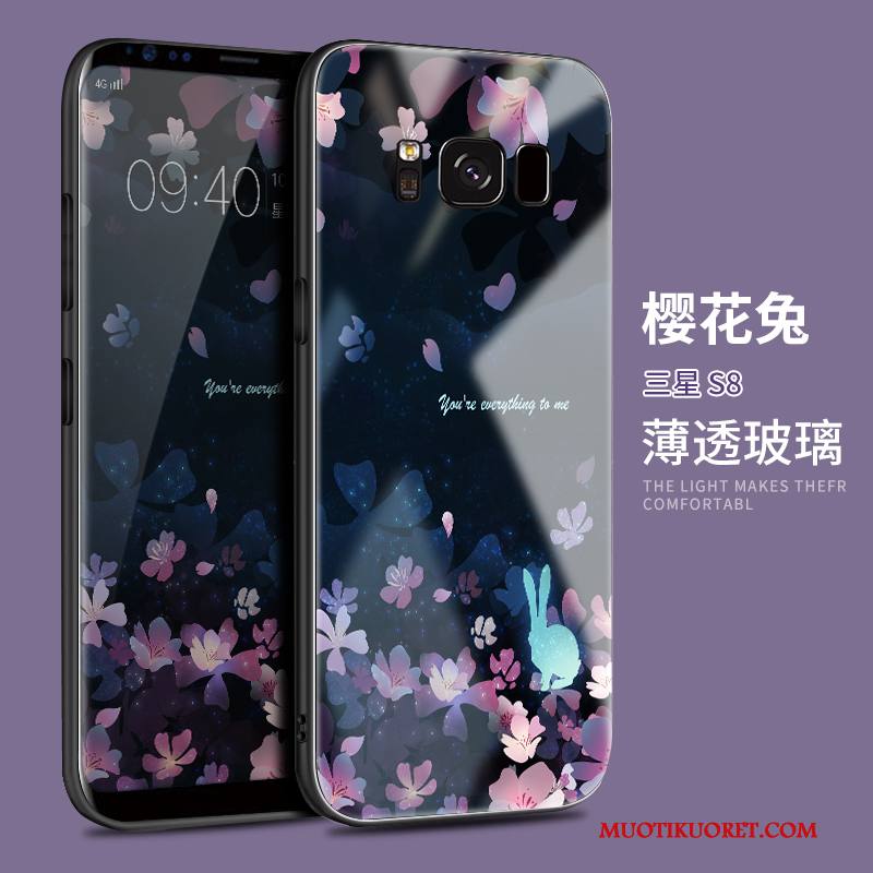 Samsung Galaxy S8 Kuori Luova Persoonallisuus Tähti Trendi Lasi Suojaus Kotelo