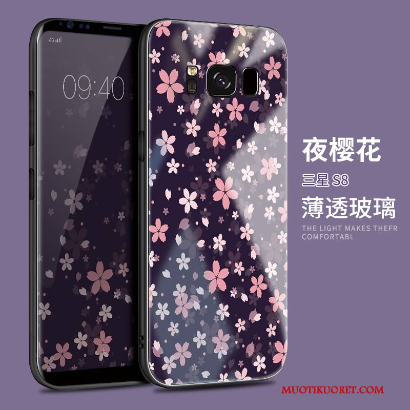 Samsung Galaxy S8 Kuori Luova Persoonallisuus Tähti Trendi Lasi Suojaus Kotelo