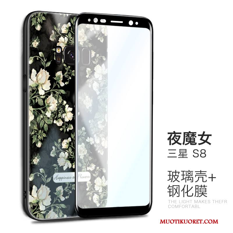 Samsung Galaxy S8 Kuori Luova Persoonallisuus Tähti Trendi Lasi Suojaus Kotelo