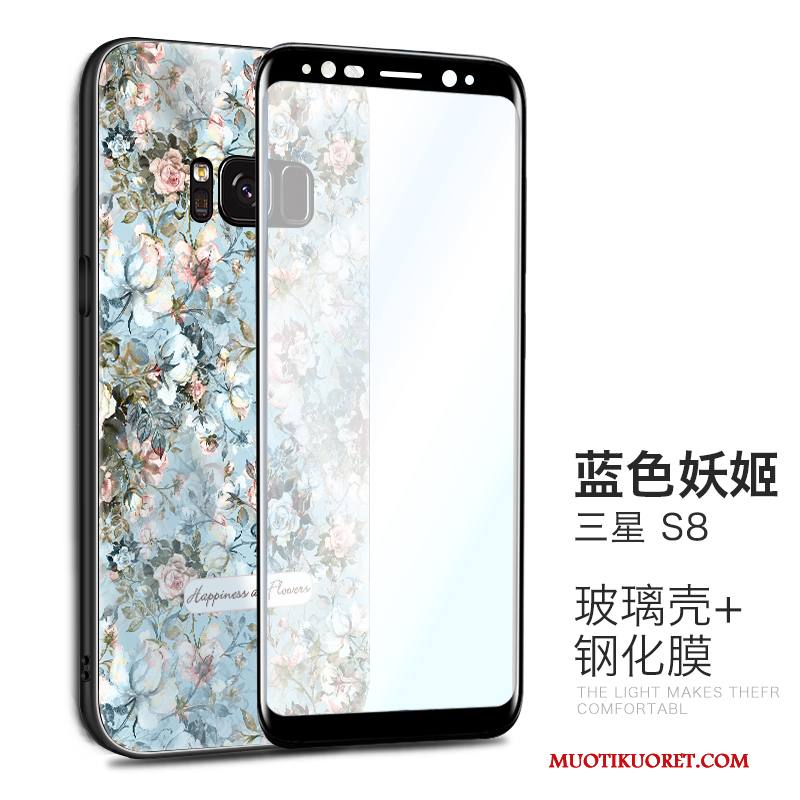 Samsung Galaxy S8 Kuori Luova Persoonallisuus Tähti Trendi Lasi Suojaus Kotelo