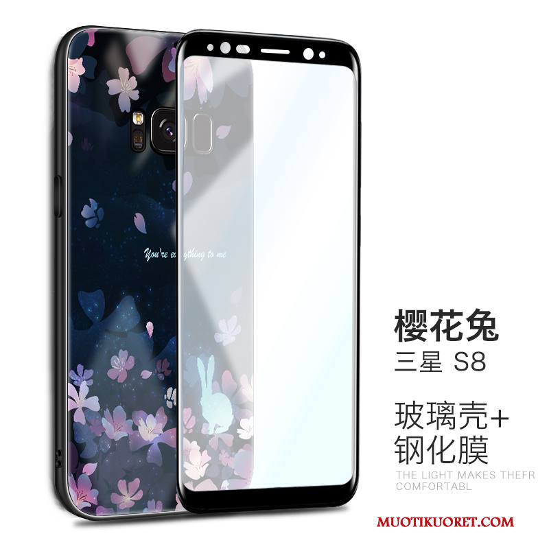 Samsung Galaxy S8 Kuori Luova Persoonallisuus Tähti Trendi Lasi Suojaus Kotelo