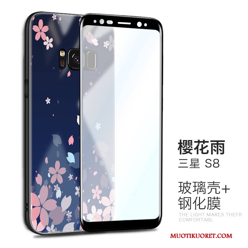 Samsung Galaxy S8 Kuori Luova Persoonallisuus Tähti Trendi Lasi Suojaus Kotelo