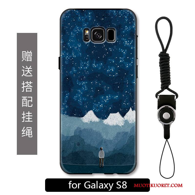 Samsung Galaxy S8 Kuori Maalaus Ripustettavat Koristeet Kotelo Kohokuviointi All Inclusive Keltainen Puhelimen Kuoret