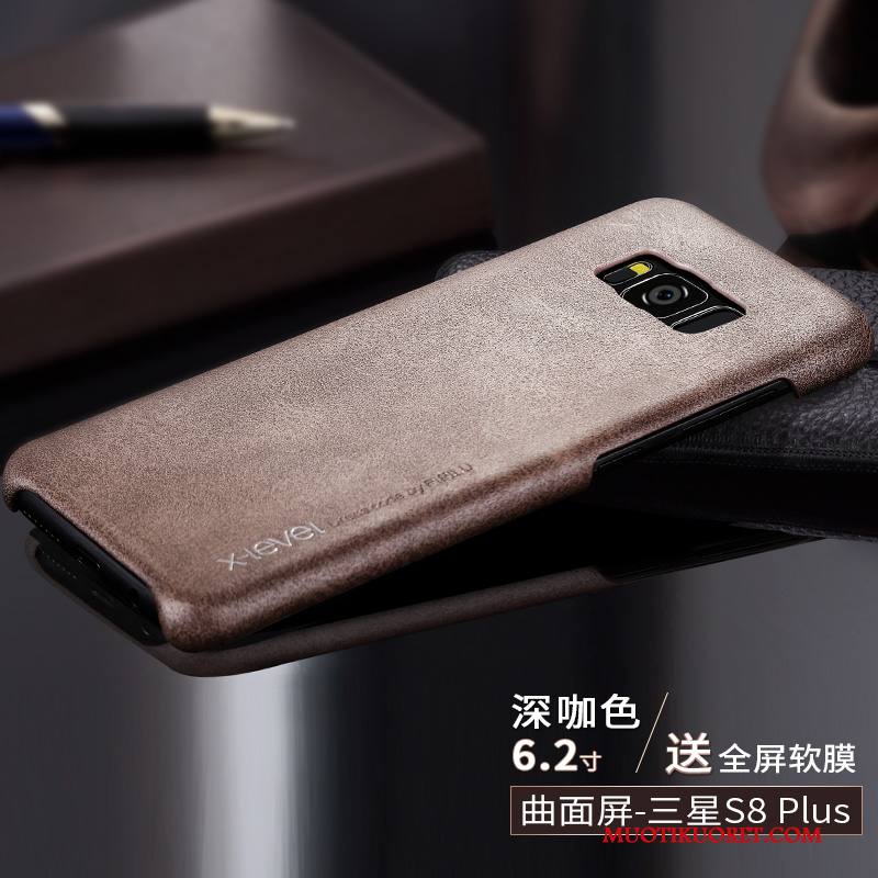Samsung Galaxy S8+ Kuori Ultra Suojaus Nahkakotelo Murtumaton Uusi Musta Ohut