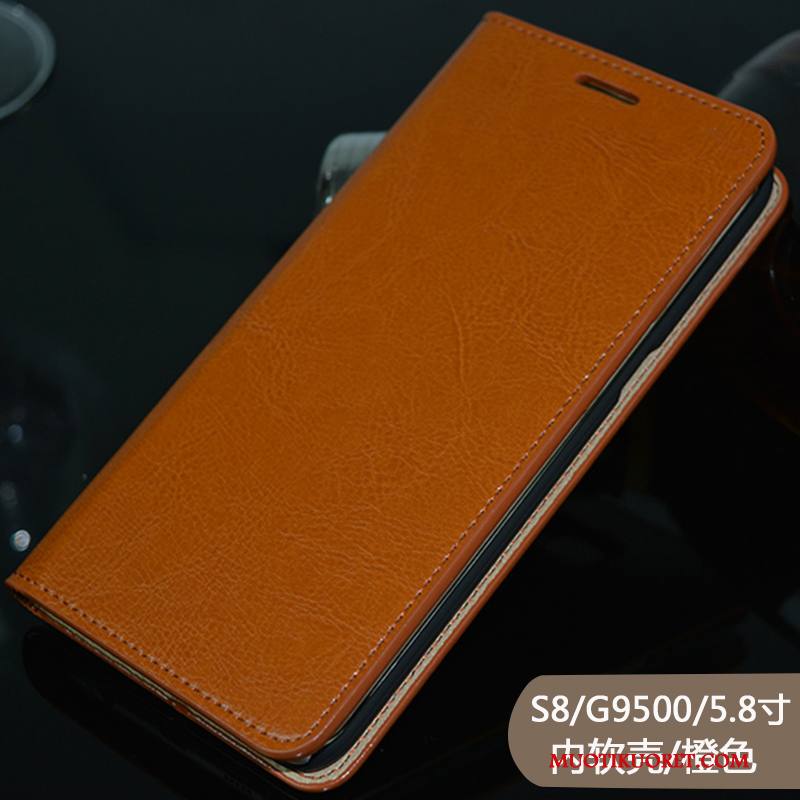 Samsung Galaxy S8+ Kuori Ylellisyys Kuoret Kotelo Suojaus Aito Nahka Puhelimen Punainen