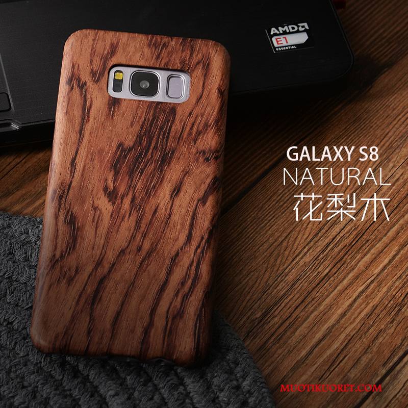 Samsung Galaxy S8+ Massiivipuu Musta Kuori Ultra Puhelimen Kuoret Suojaus Ohut