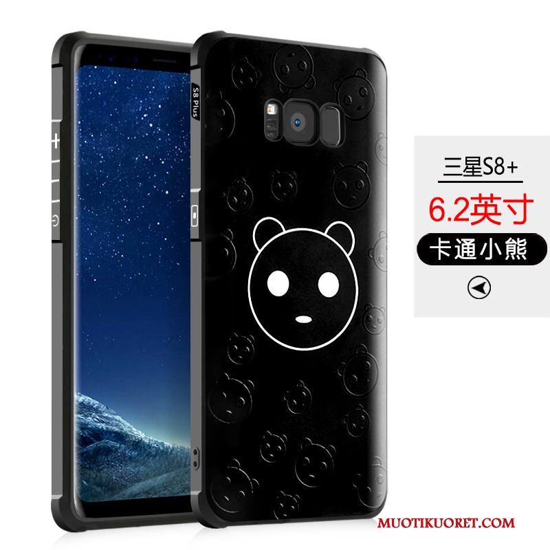 Samsung Galaxy S8+ Musta Suupaltti Sarjakuva Kuori Kotelo Tähti Suojaus