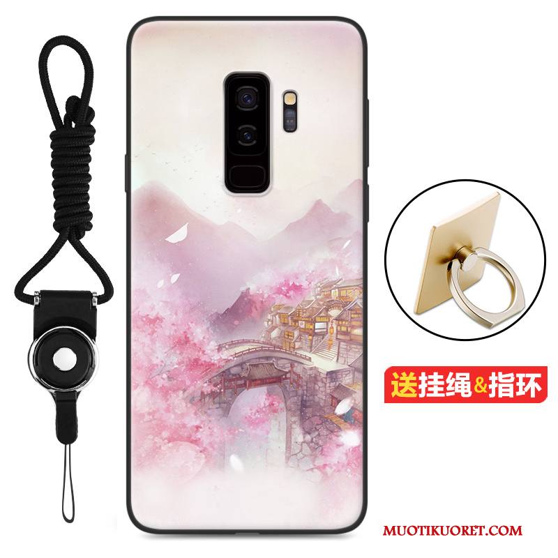 Samsung Galaxy S9 Kuori Silikoni Pehmeä Neste Pesty Suede Tähti Keltainen Murtumaton Trendi
