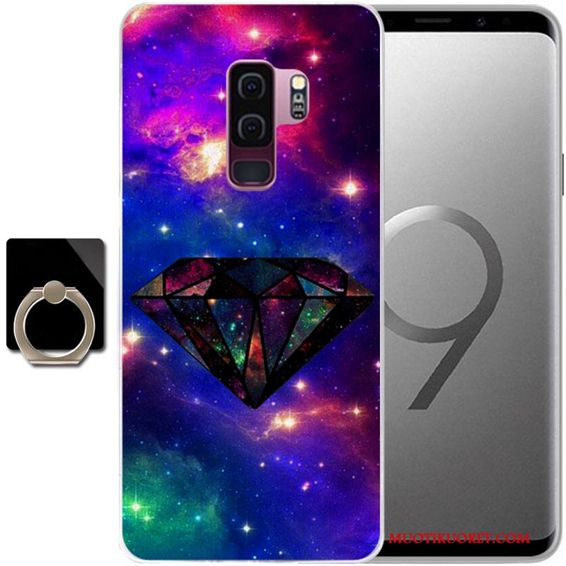 Samsung Galaxy S9 Kuori Silikoni Puhelimen Kuoret Tähti Suojaus Violetti Kotelo Murtumaton