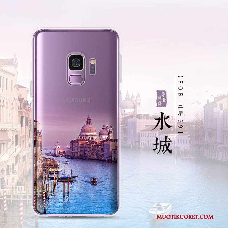 Samsung Galaxy S9 Kuori Silikoni Tähti Sininen Suojaus Murtumaton Pehmeä Neste Kotelo