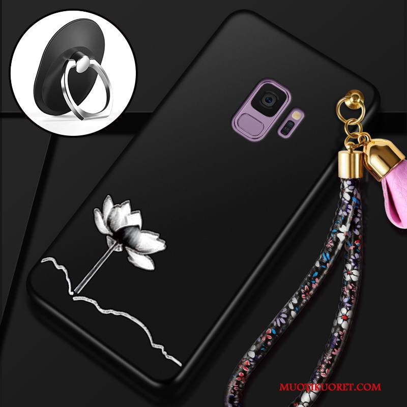 Samsung Galaxy S9 Kuori Suojaus Pesty Suede Murtumaton Punainen Tähti Kotelo Pehmeä Neste