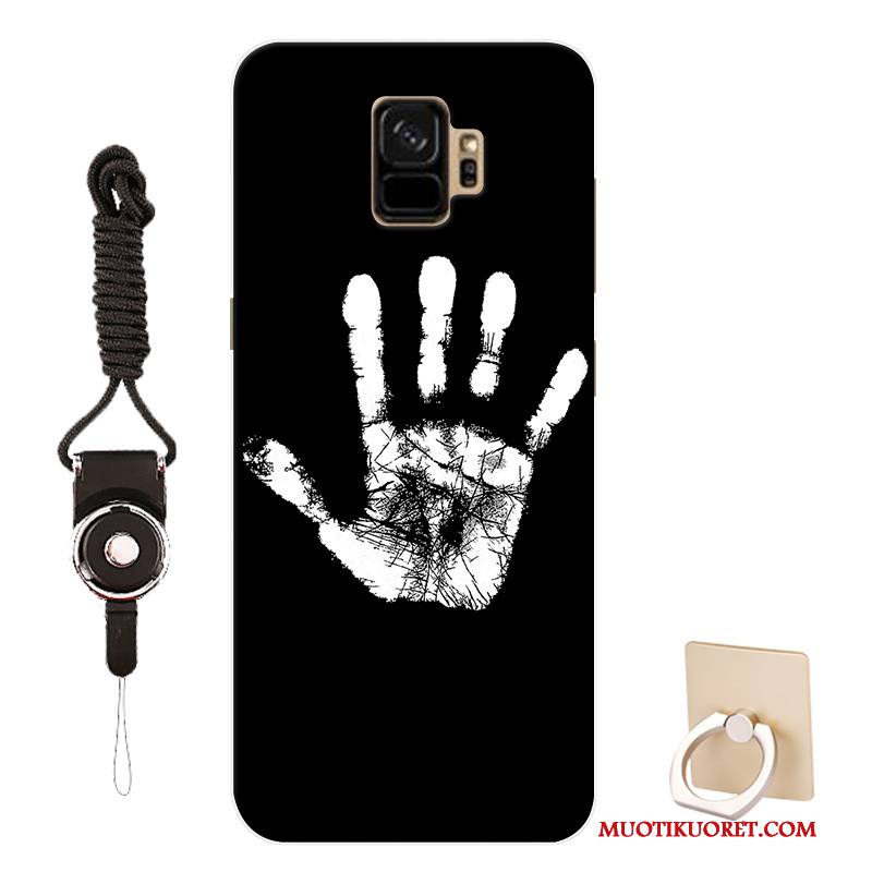 Samsung Galaxy S9 Tähti Luova Kuori Sarjakuva Suojaus Musta Kotelo