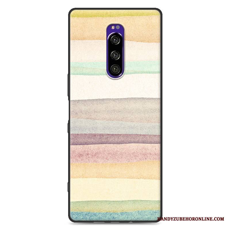 Sony Xperia 1 Luova Silikoni Sarjakuva Trendi Kuori Suojaus Pehmeä Neste