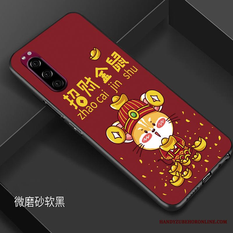 Sony Xperia 5 Kuori Trendi Punainen Suojaus Sarjakuva Murtumaton Rikkaus Kotelo
