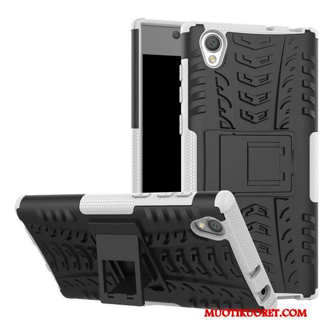 Sony Xperia L1 Kuori Murtumaton Kotelo Puhelimen Suojaus Punainen Tuki Pesty Suede