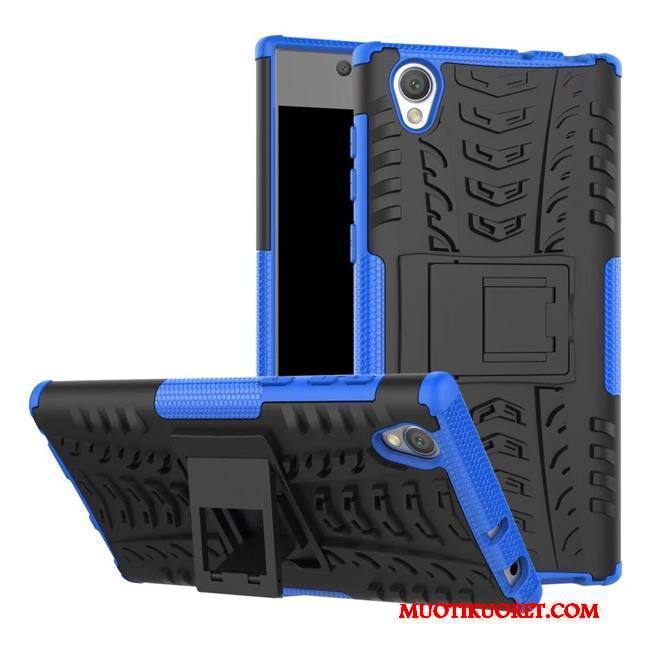 Sony Xperia L1 Kuori Murtumaton Kotelo Puhelimen Suojaus Punainen Tuki Pesty Suede