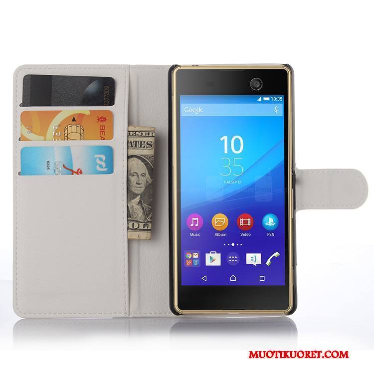 Sony Xperia M5 Dual Kuori Kotelo Sininen Puhelimen Suojaus Puhelimen Kuoret Nahkakotelo