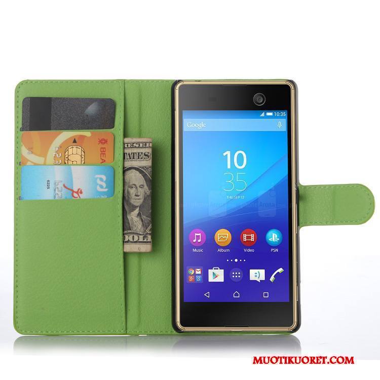 Sony Xperia M5 Dual Kuori Kotelo Sininen Puhelimen Suojaus Puhelimen Kuoret Nahkakotelo