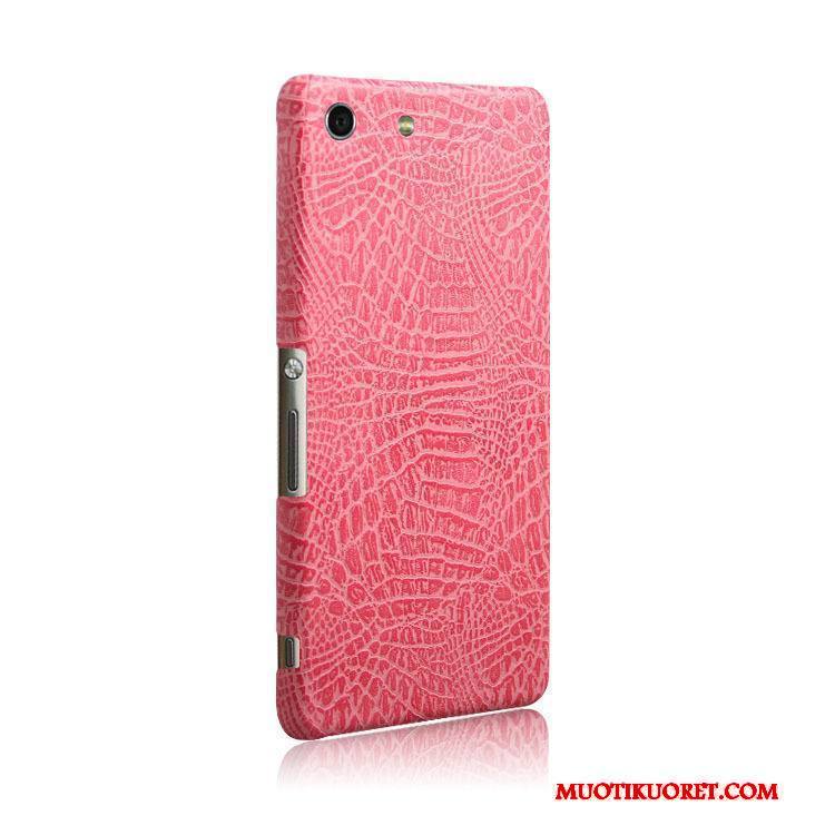 Sony Xperia M5 Dual Kuori Puhelimen Kuoret Nahkakotelo Suojaus Krokotiili Valkoinen Kukkakuvio Uusi