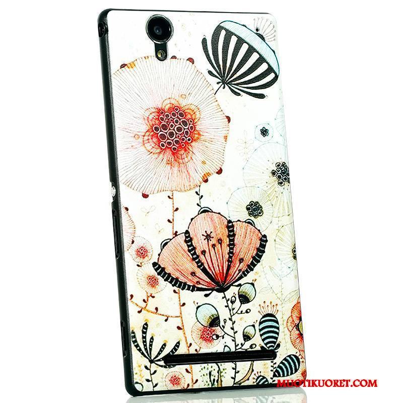 Sony Xperia T2 Kuori Pesty Suede Uusi Musta Sarjakuva Vihreä Kotelo Suojaus