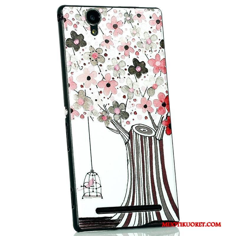 Sony Xperia T2 Kuori Pesty Suede Uusi Musta Sarjakuva Vihreä Kotelo Suojaus