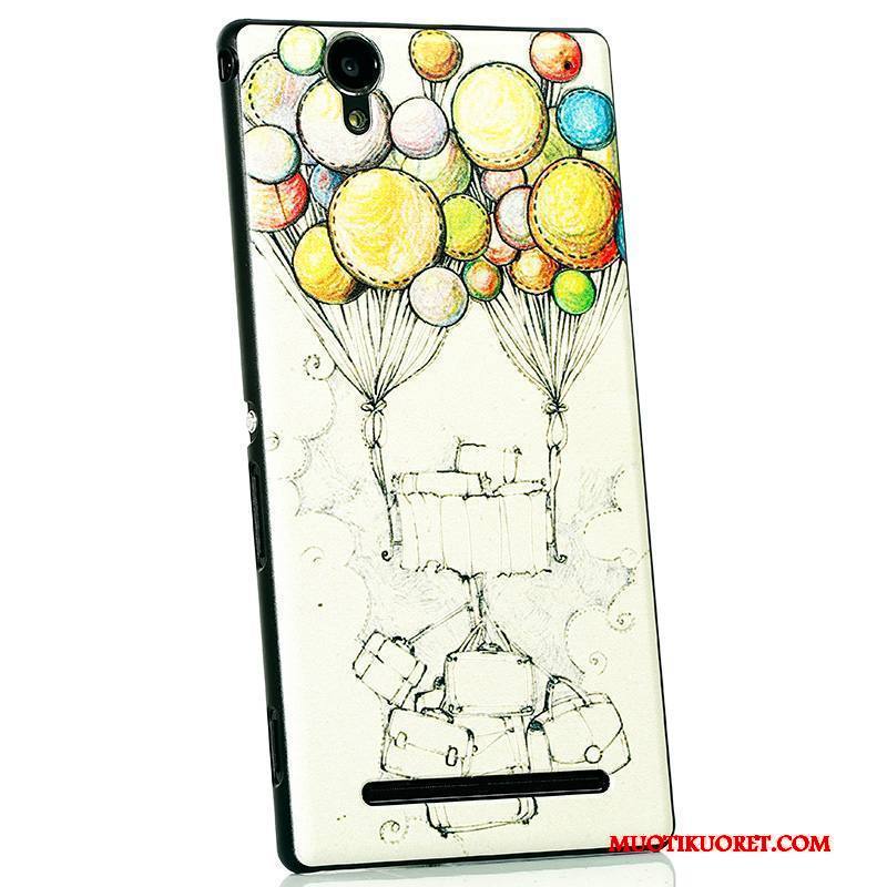 Sony Xperia T2 Kuori Pesty Suede Uusi Musta Sarjakuva Vihreä Kotelo Suojaus