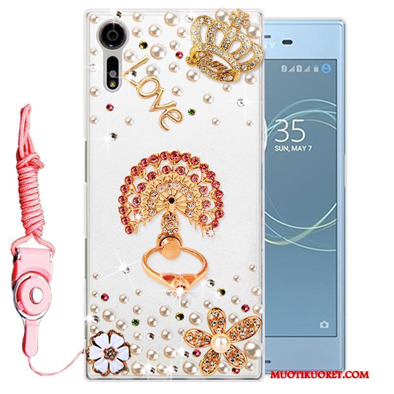 Sony Xperia Xz Kuori Strassi Puhelimen Kuoret Valkoinen Kotelo Pehmeä Neste Suojaus Silikoni