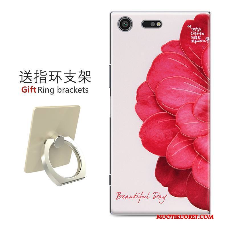 Sony Xperia Xz Premium Kuori Luova Puhelimen Kuoret Maalaus Kova Musta Kohokuviointi Kotelo