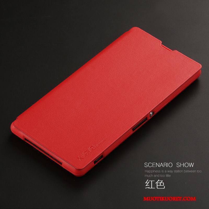 Sony Xperia Z1 Kuori Kotelo All Inclusive Puhelimen Suojaus Puhelimen Kuoret Simpukka Nahkakotelo