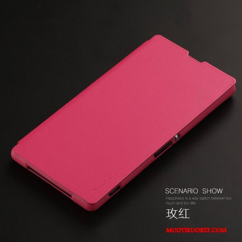 Sony Xperia Z1 Kuori Kotelo All Inclusive Puhelimen Suojaus Puhelimen Kuoret Simpukka Nahkakotelo