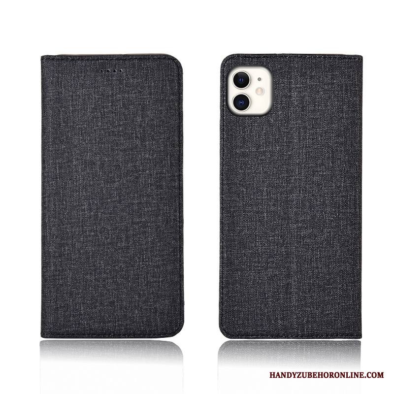 iPhone 11 Kuori All Inclusive Pellava Nahkakotelo Simpukka Murtumaton Luova Silikoni