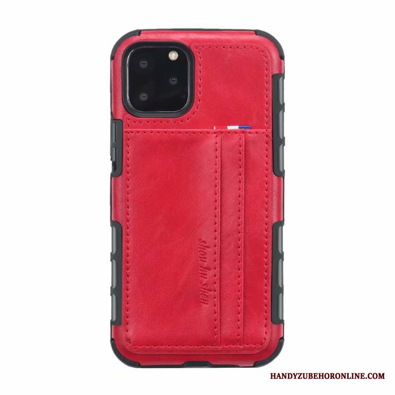 iPhone 11 Pro Kuori All Inclusive Nahkakotelo Puhelimen Kuoret Kortti Murtumaton Harmaa Vuosikerta