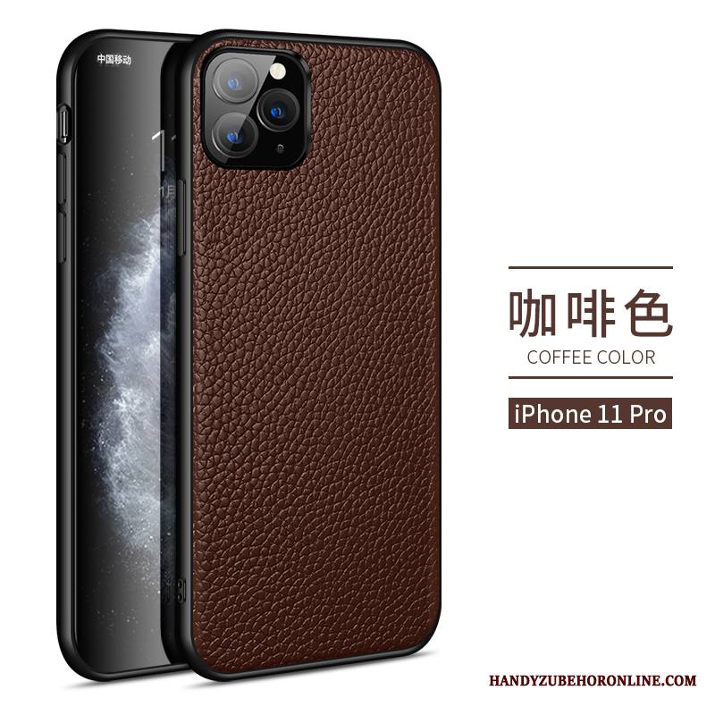 iPhone 11 Pro Kuori Nahka Nahkakotelo Uusi All Inclusive Murtumaton Aito Nahka Ultra