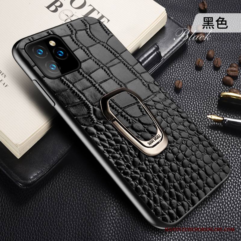 iPhone 11 Pro Kuori Rengas Ohut Krokotiili All Inclusive Liiketoiminta Tuki Nahka