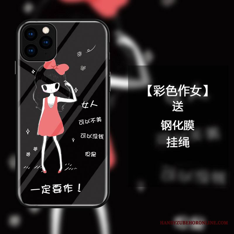 iPhone 11 Pro Max Kuori Fluo Ihana Lasi Musta Kotelo All Inclusive Suojaus