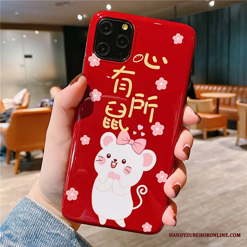 iPhone 11 Pro Persoonallisuus Rotta Kuori Puhelimen Kuoret Punainen Pehmeä Neste Rakastunut