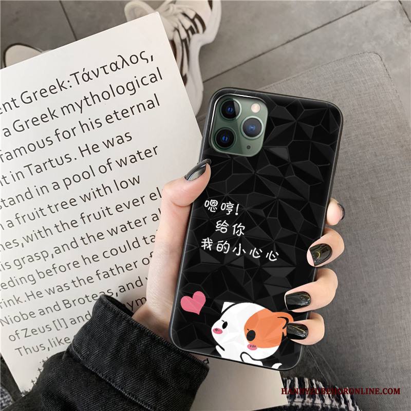 iPhone 11 Pro Trendi Kuori Kukkakuvio Musta Timantti Puhelimen Kuoret