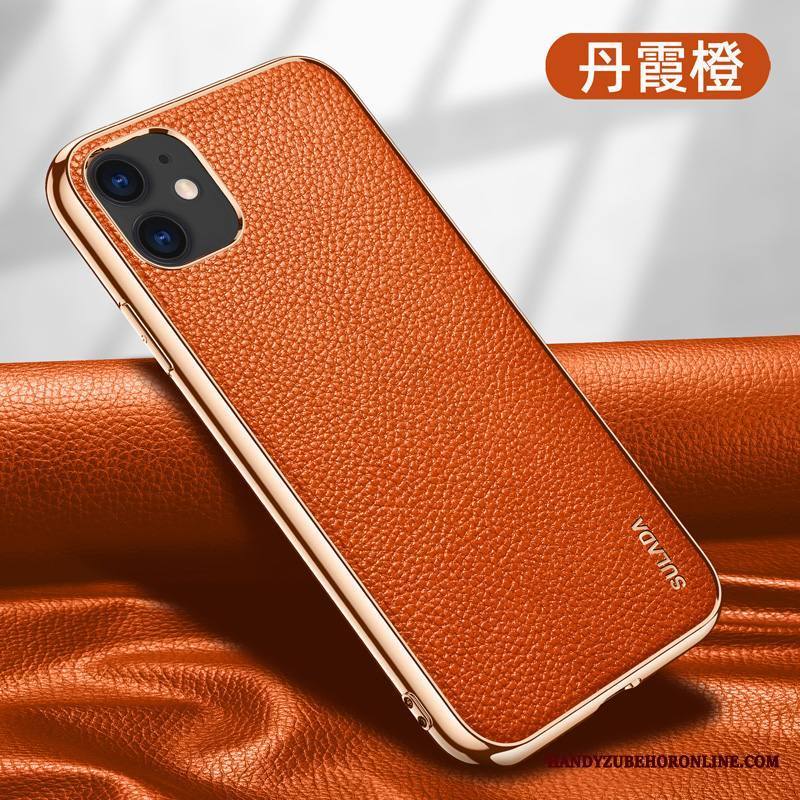 iPhone 12 Mini Kuori Murtumaton Suojaus Kotelo Ylellisyys Puhelimen Kuoret Punainen Aito Nahka