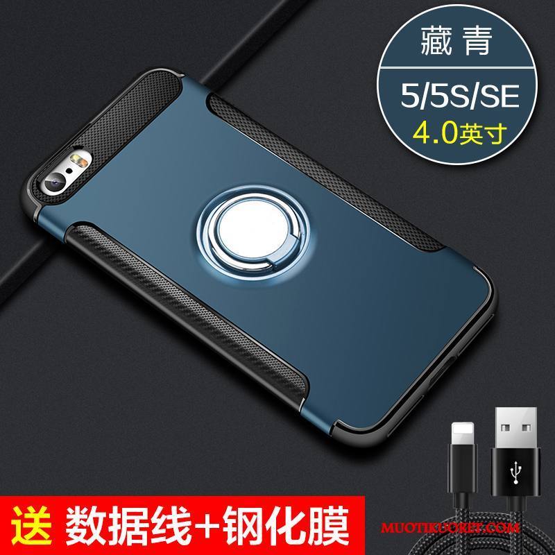 iPhone 5/5s All Inclusive Kotelo Silikoni Musta Murtumaton Puhelimen Kuoret Kuori
