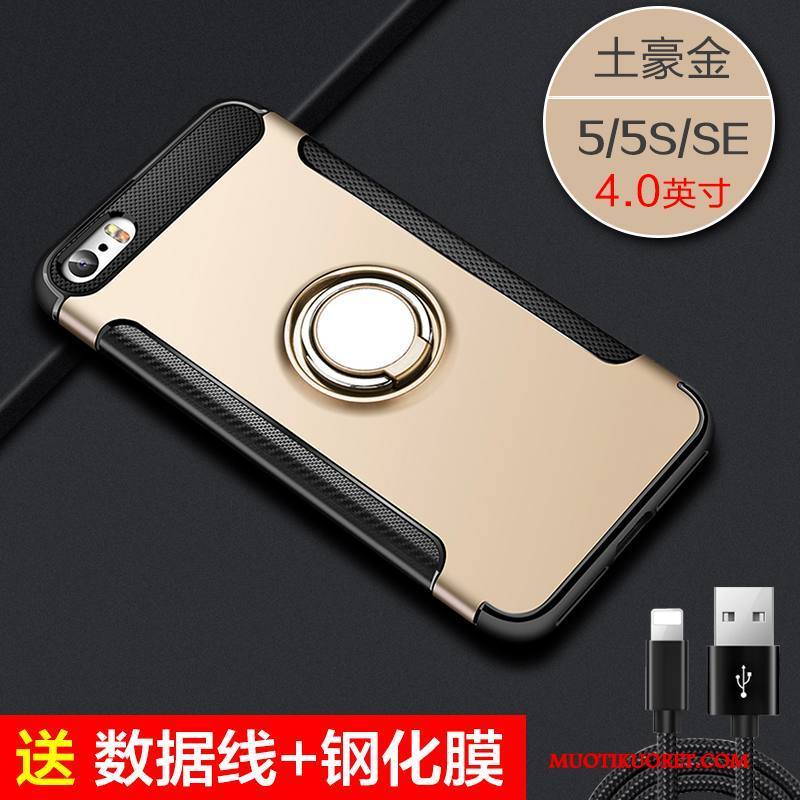 iPhone 5/5s All Inclusive Kotelo Silikoni Musta Murtumaton Puhelimen Kuoret Kuori