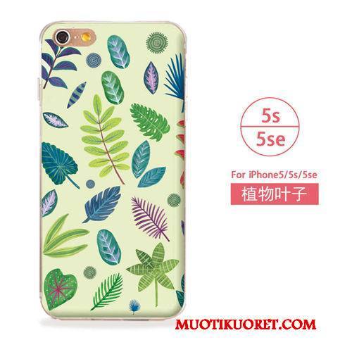 iPhone 5/5s Kuori All Inclusive Pehmeä Neste Puhelimen Kuoret Kotelo Silikoni Sininen Ripustettavat Koristeet