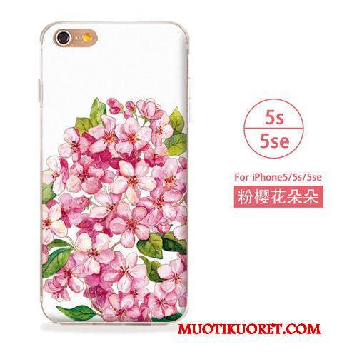 iPhone 5/5s Kuori All Inclusive Pehmeä Neste Puhelimen Kuoret Kotelo Silikoni Sininen Ripustettavat Koristeet