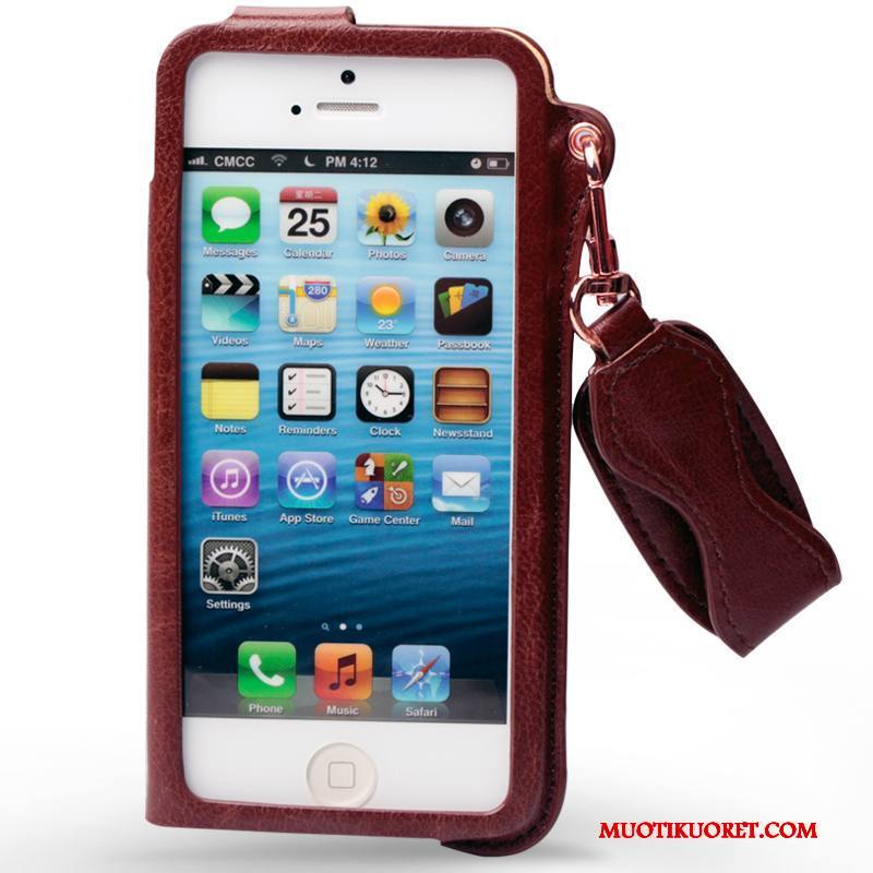 iPhone 5/5s Kuori Hoikka Kotelo Nahkakotelo Puhelimen Suojaus Jauhe