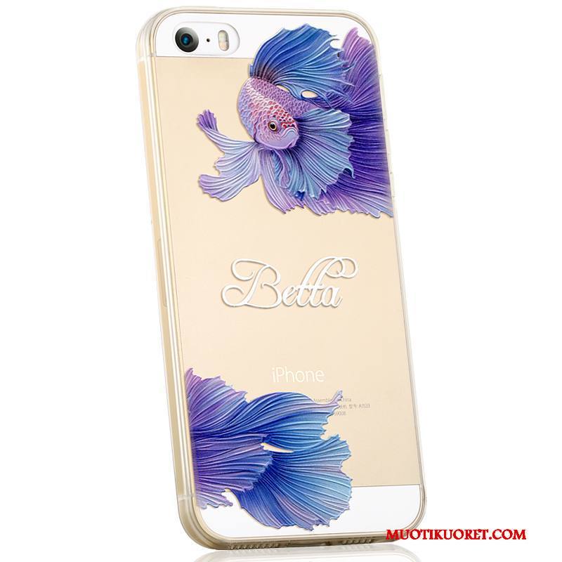 iPhone 5/5s Kuori Persoonallisuus Luova Ihana Pehmeä Neste Violetti Silikoni Suuntaus