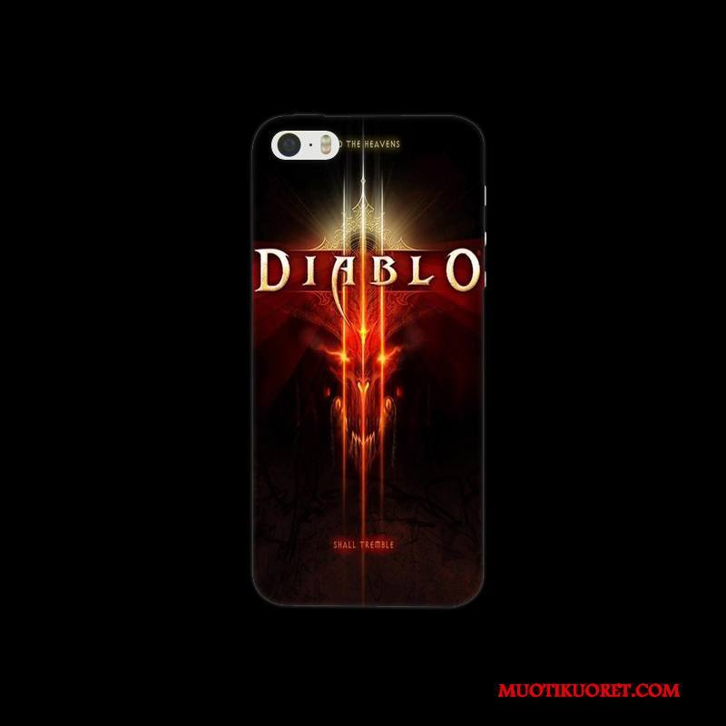 iPhone 5/5s Kuori Pesty Suede Kova Punainen Kotelo Suojaus Puhelimen Kuoret