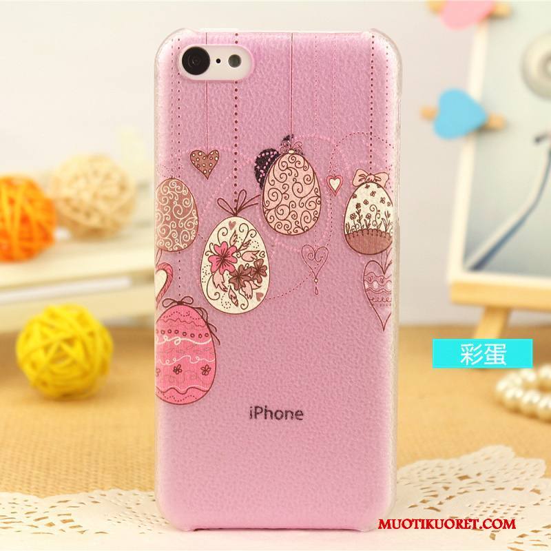 iPhone 5c Kuori Muokata Takakansi Kukkakuvio Puhelimen Kuoret Ohut Aito Nahka Ultra