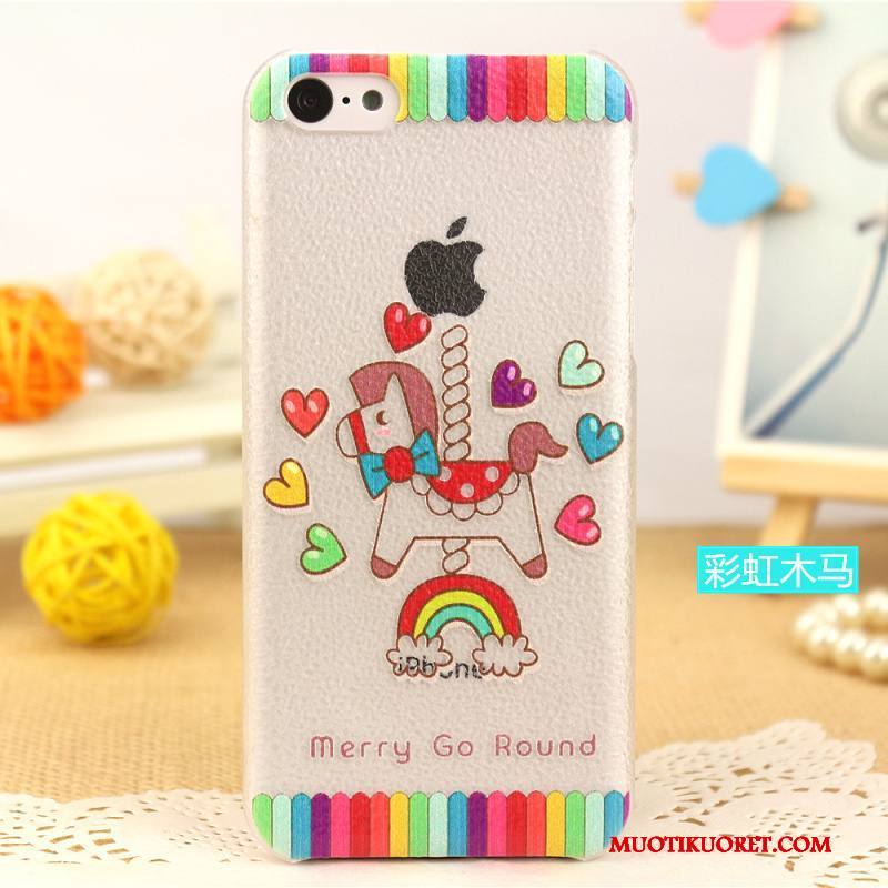 iPhone 5c Kuori Muokata Takakansi Kukkakuvio Puhelimen Kuoret Ohut Aito Nahka Ultra