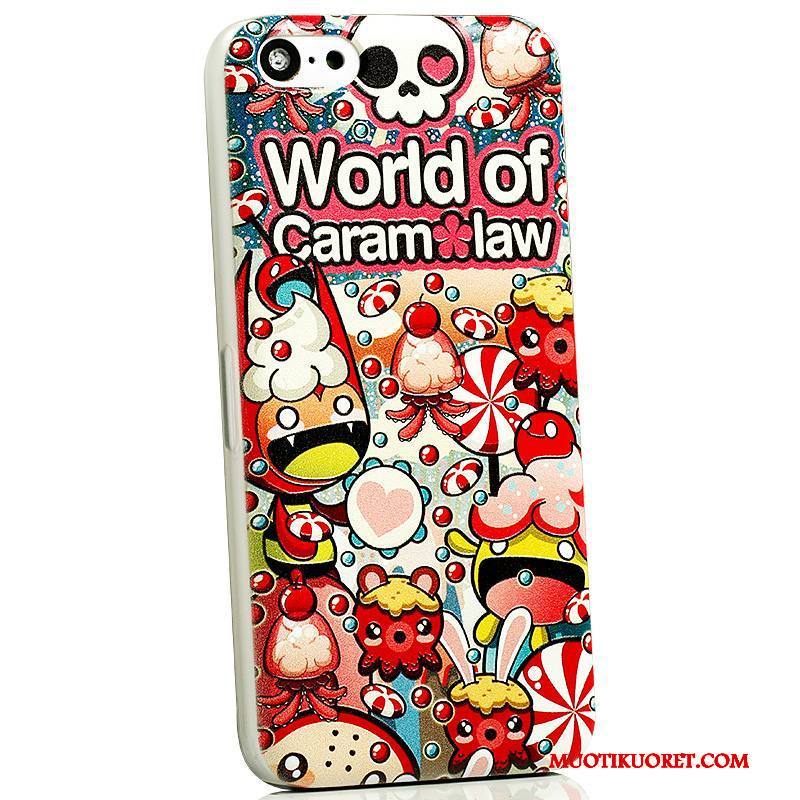 iPhone 5c Kuori Sarjakuva Ihana Puhelimen Takakansi Murtumaton Pesty Suede Kotelo