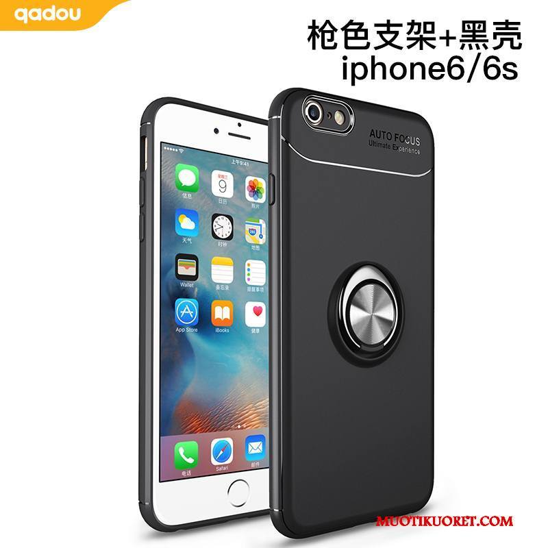 iPhone 6/6s Auto Kotelo Magneettinen Puhelimen Kuoret Musta Kuori Pehmeä Neste