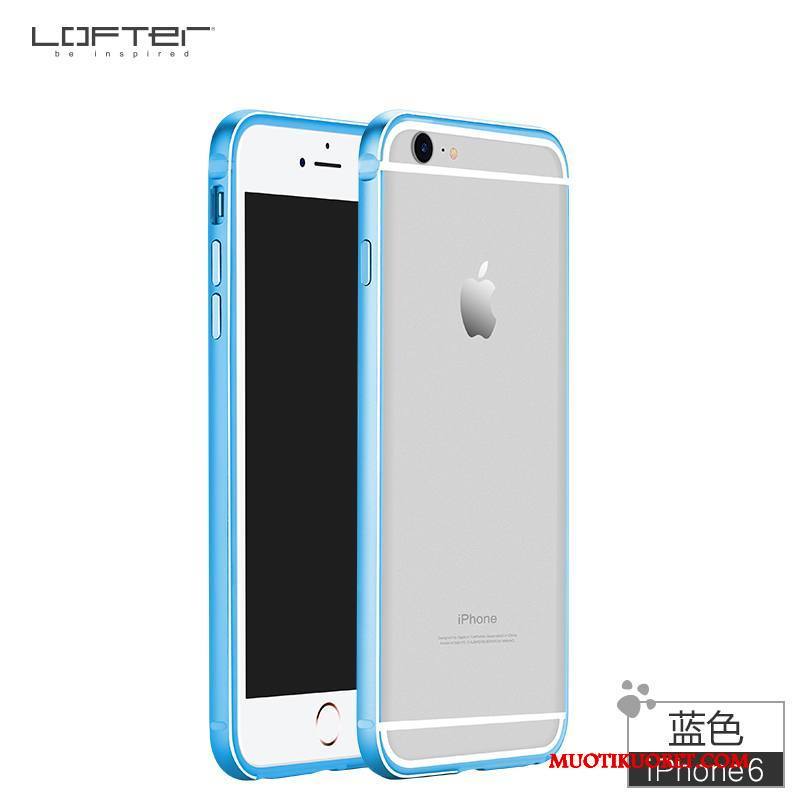 iPhone 6/6s Kuori Murtumaton Puhelimen Kuoret Silikoni Kulta Kehys Metalli Punainen
